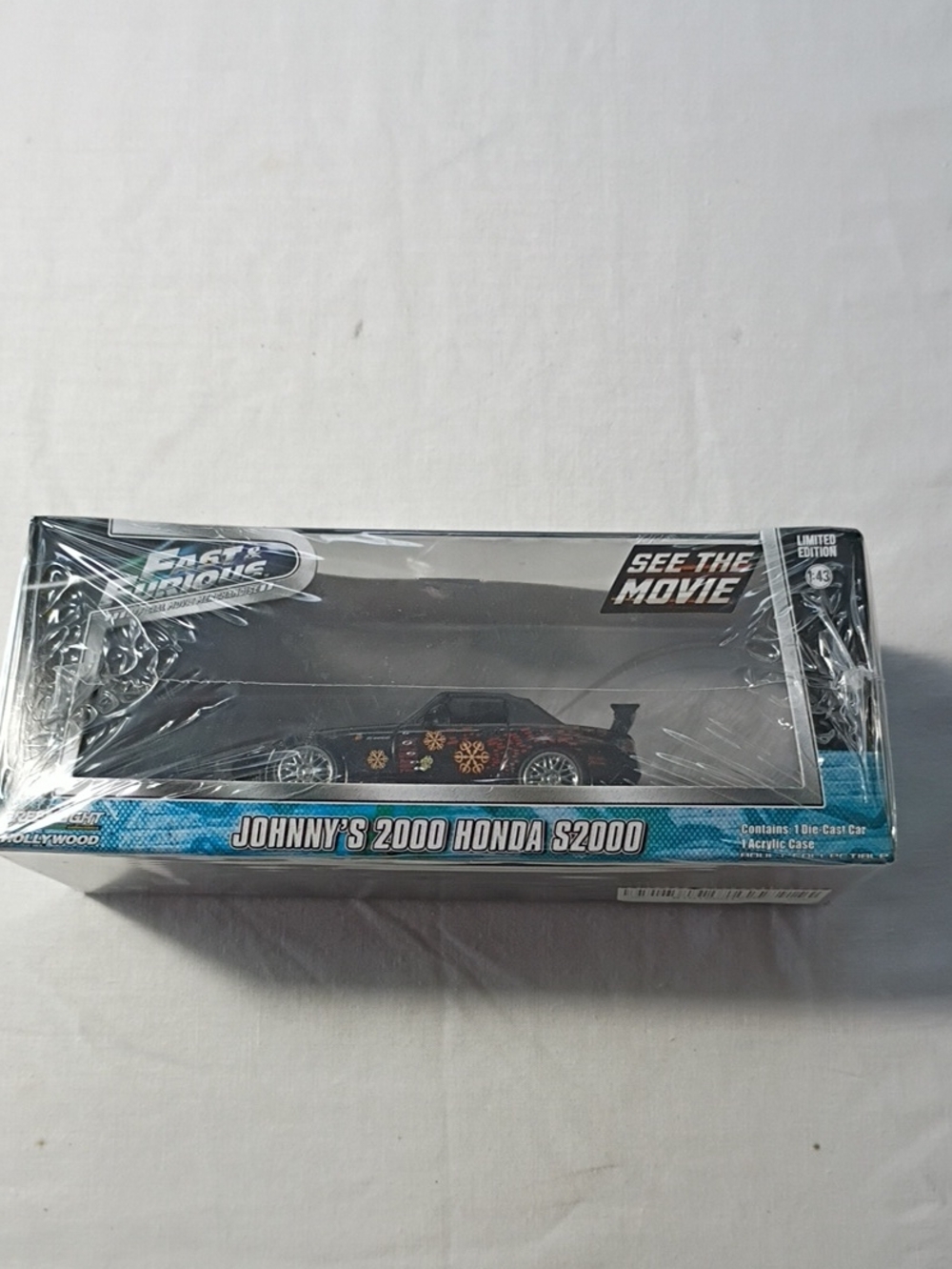 NIB Johnny's 2000 Honda S2000 Die-Cast Model Car - Black Fast & Furious Limited